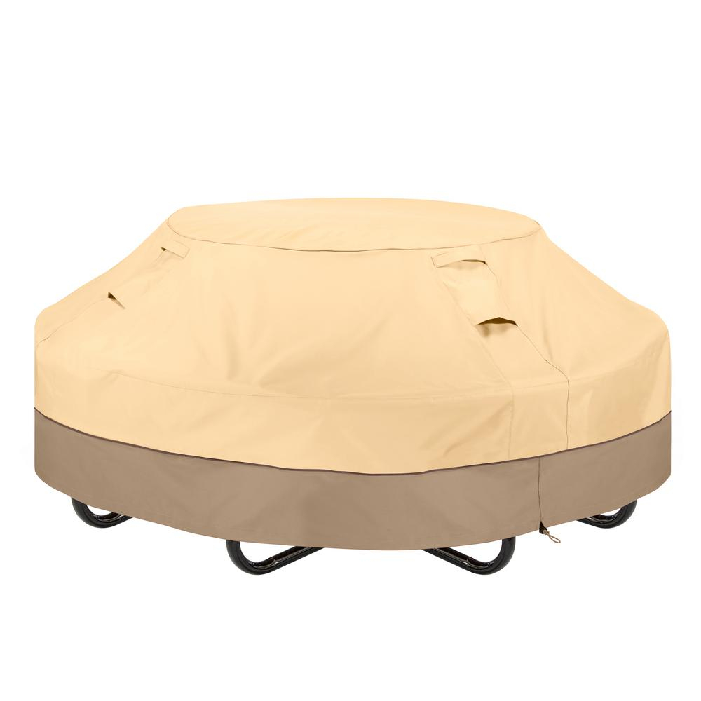 Classic Accessories Veranda 80 In L X 80 In W X 30 In H Round Picnic Table Cover regarding measurements 1000 X 1000