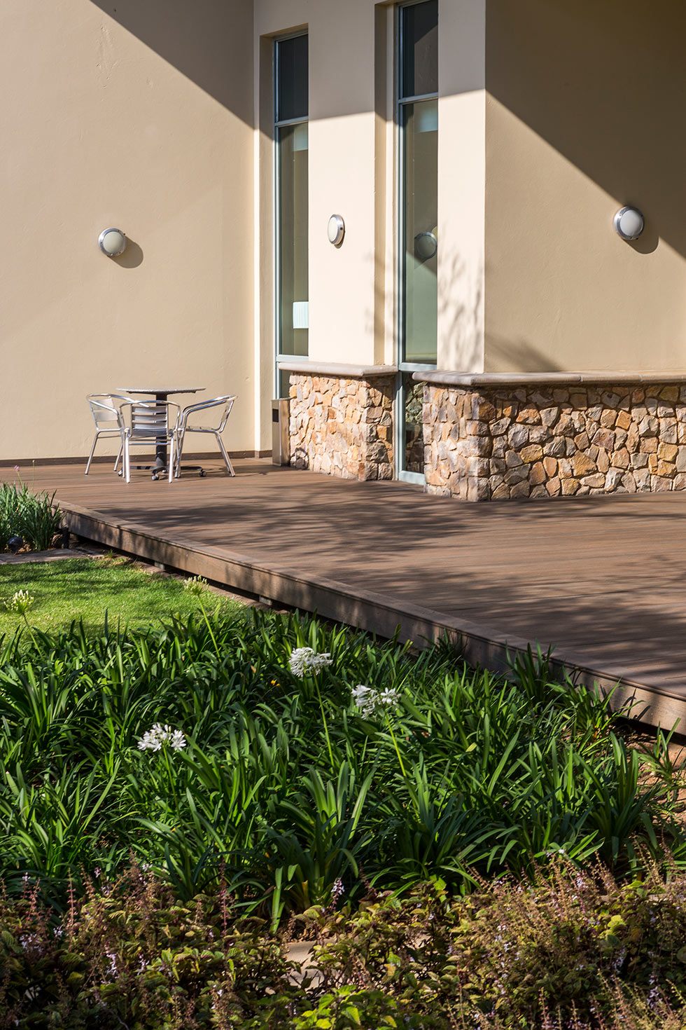 Composite Decking Over A Concrete Porch Gives A Backyard New pertaining to sizing 980 X 1470