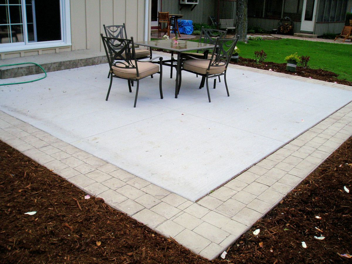 Concrete Patio With Border Something Similar To This Would intended for size 1200 X 900