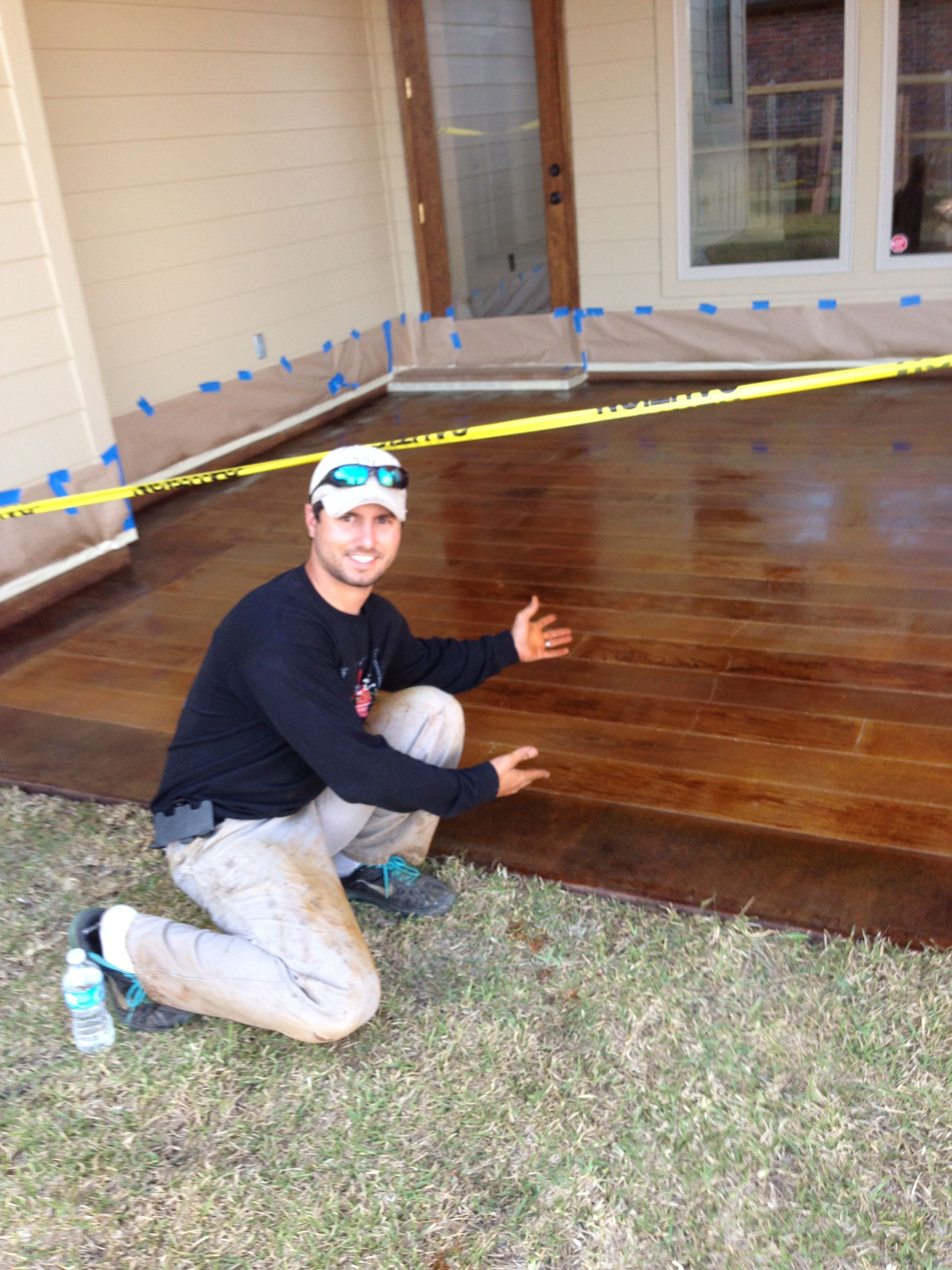 Concrete Stained To Look Like Wood Flooring This Faux Wood intended for measurements 2448 X 3264