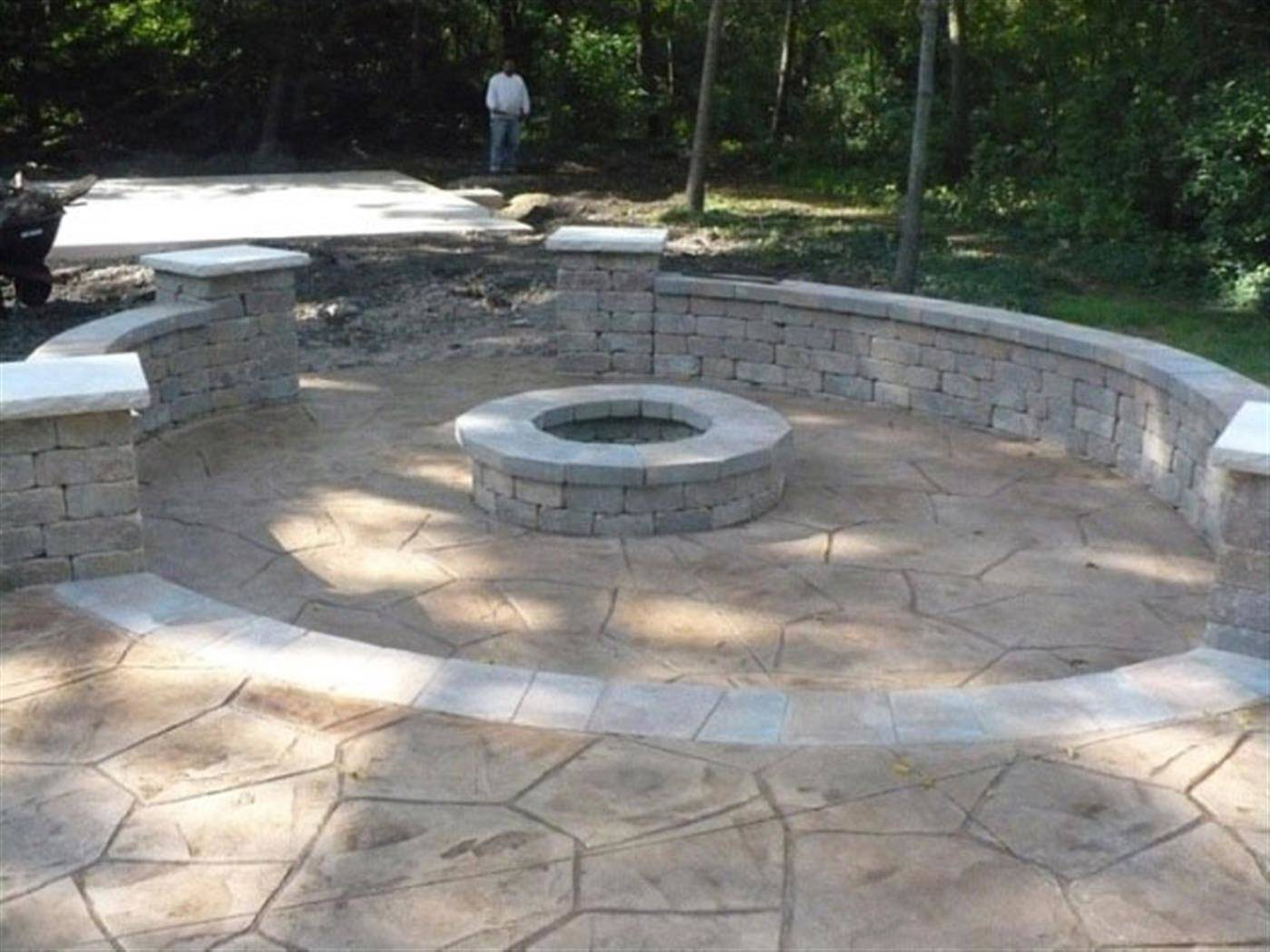 Concrete Stamped Patio Designs Pretty Styles Simple Pool for proportions 1400 X 1050