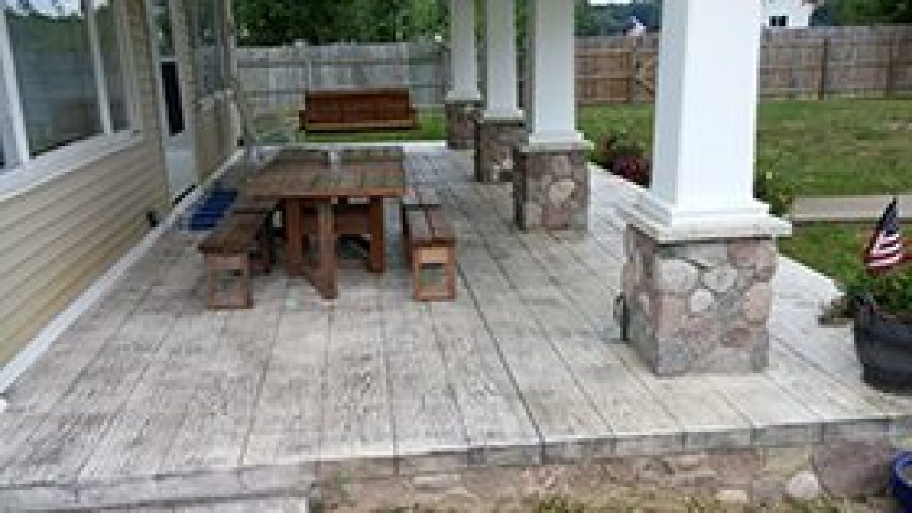 Concrete Wood Plank Porch Patio within sizing 1280 X 720