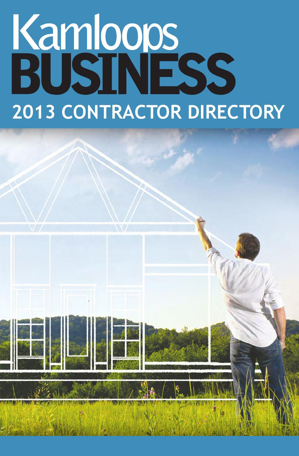 Contractor Directory 2013 Kamloops Daily News Issuu pertaining to size 982 X 1496