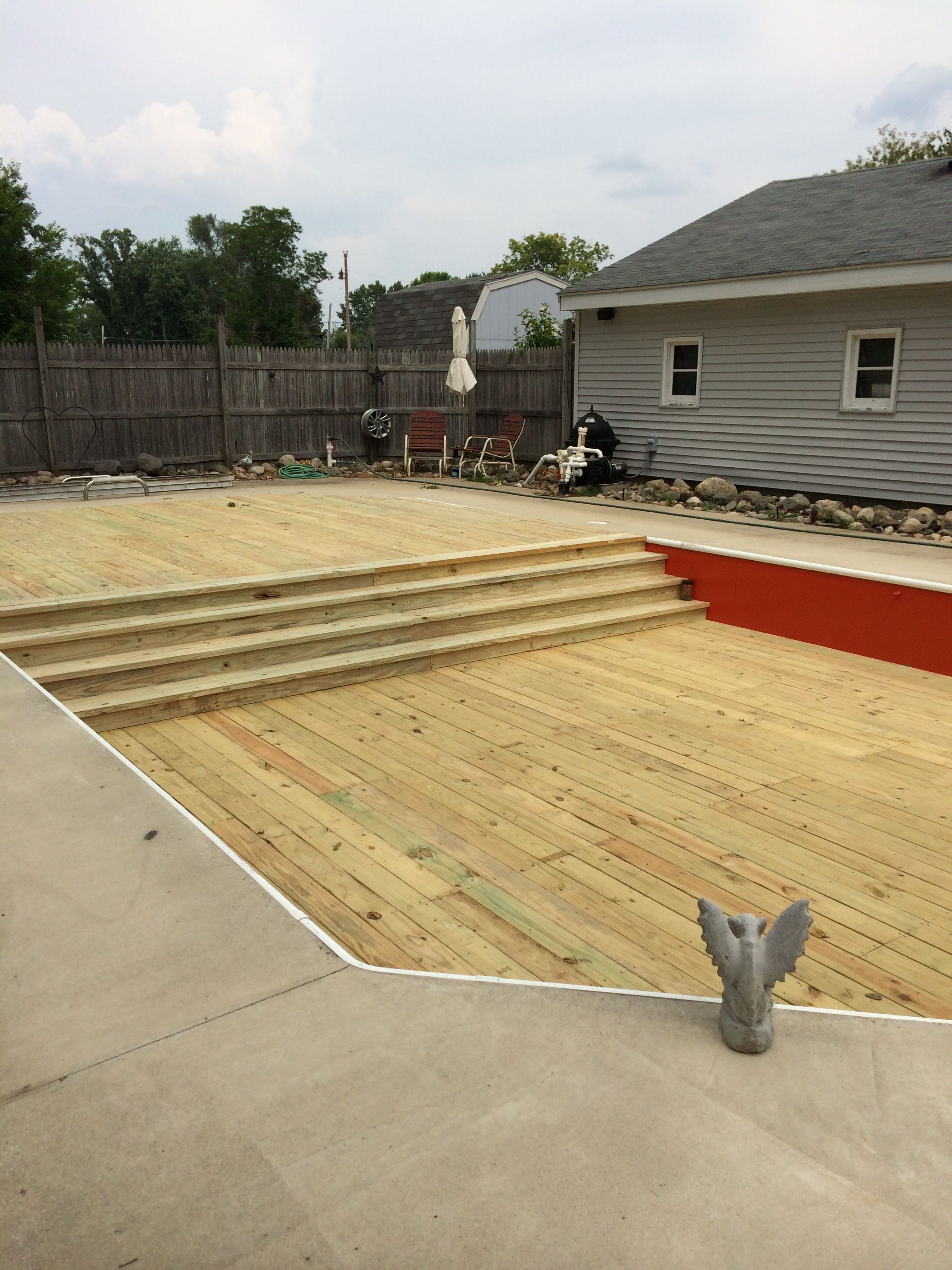 Converted Inground Pool To 2 Level Deck My Husband And I with regard to dimensions 2448 X 3264