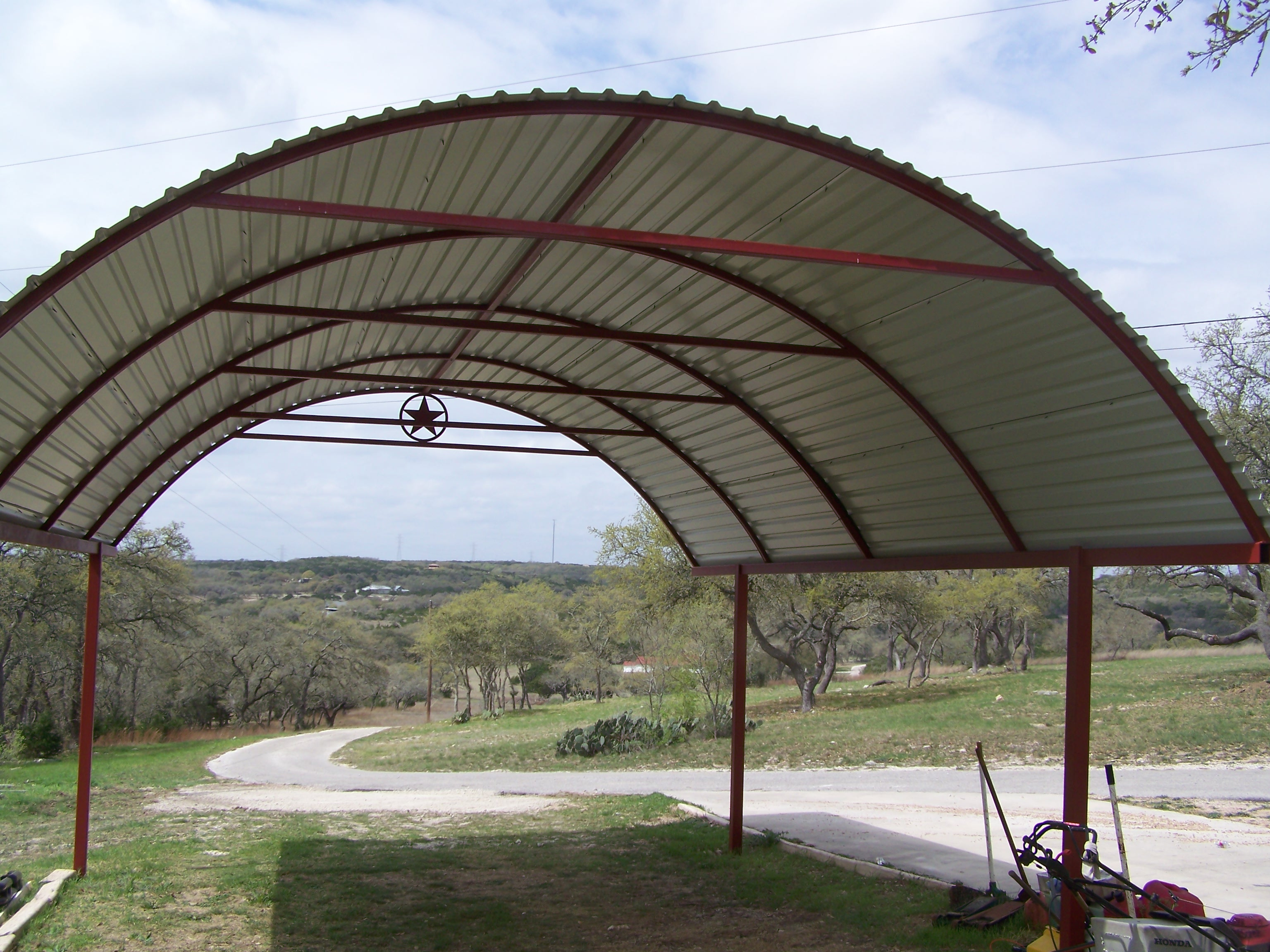 Custom Arched Carport With Decals Bulverde Tx Carport in size 3072 X 2304