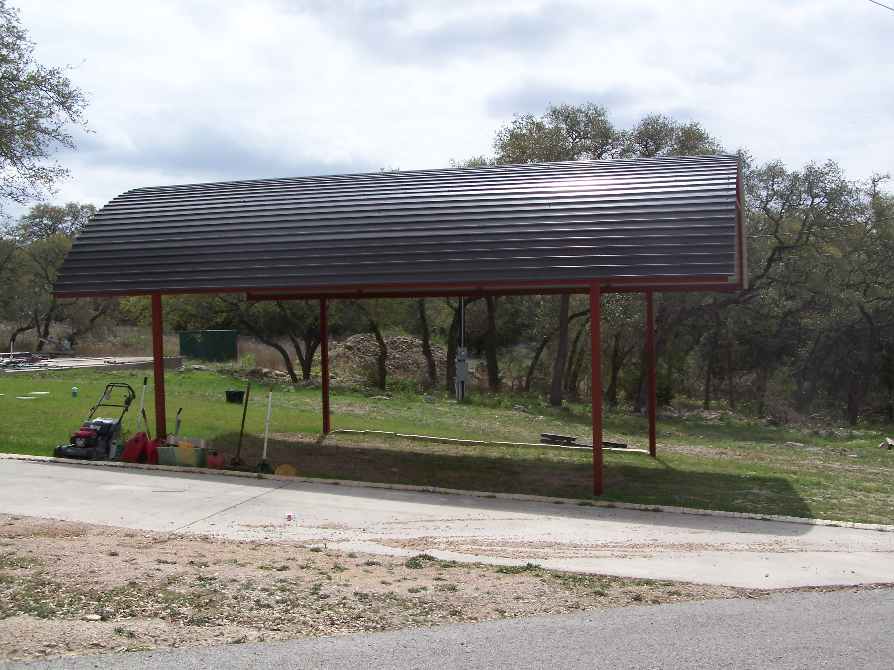 Custom Arched Carport With Decals Bulverde Tx Carport within dimensions 3072 X 2304