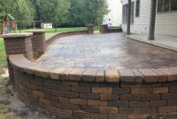 Decorative Stamped Concrete Patio With Retaining Wall And regarding dimensions 3264 X 2448