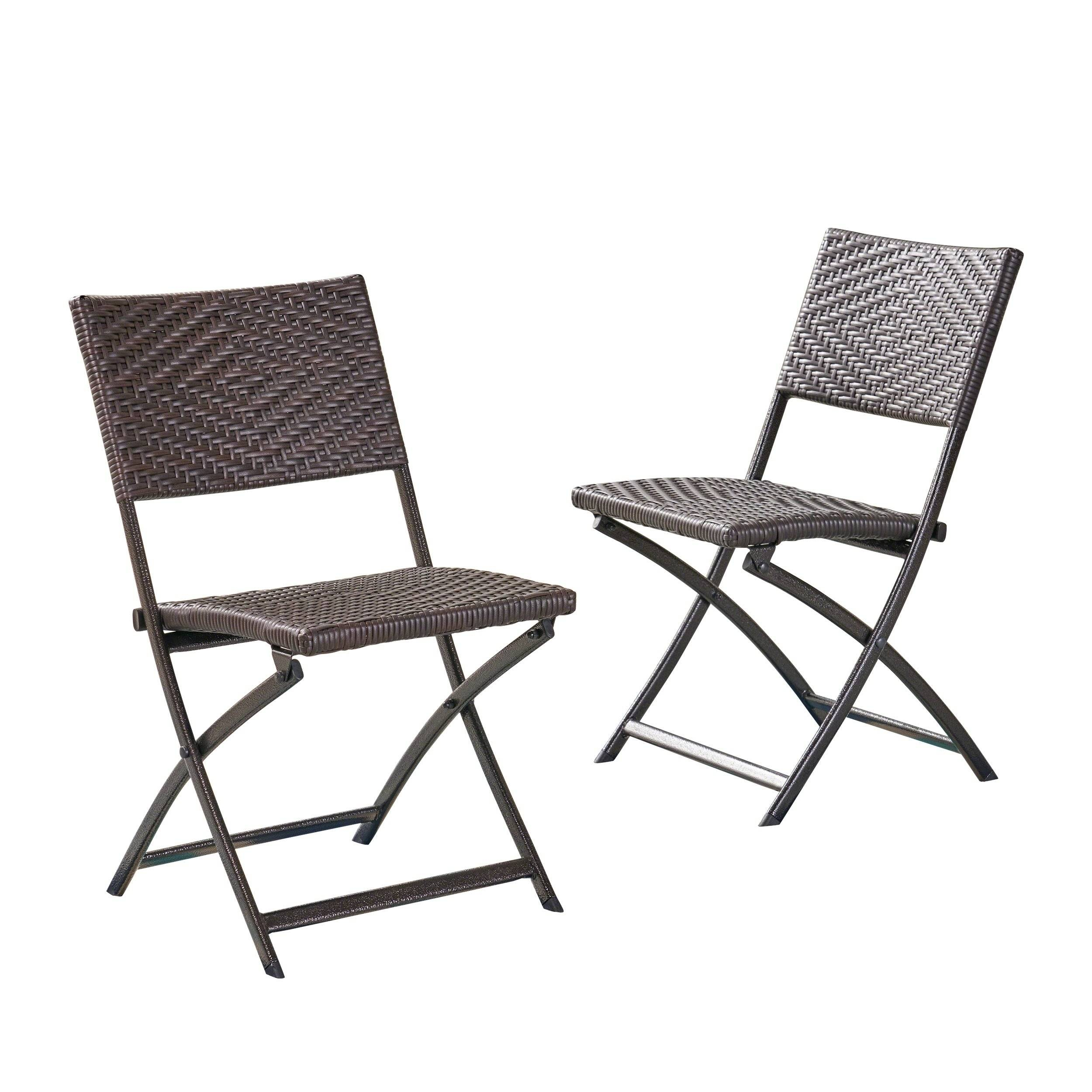 Delightful Wicker Folding Chairs Rattan Bistro Lounge Set with regard to dimensions 2500 X 2500