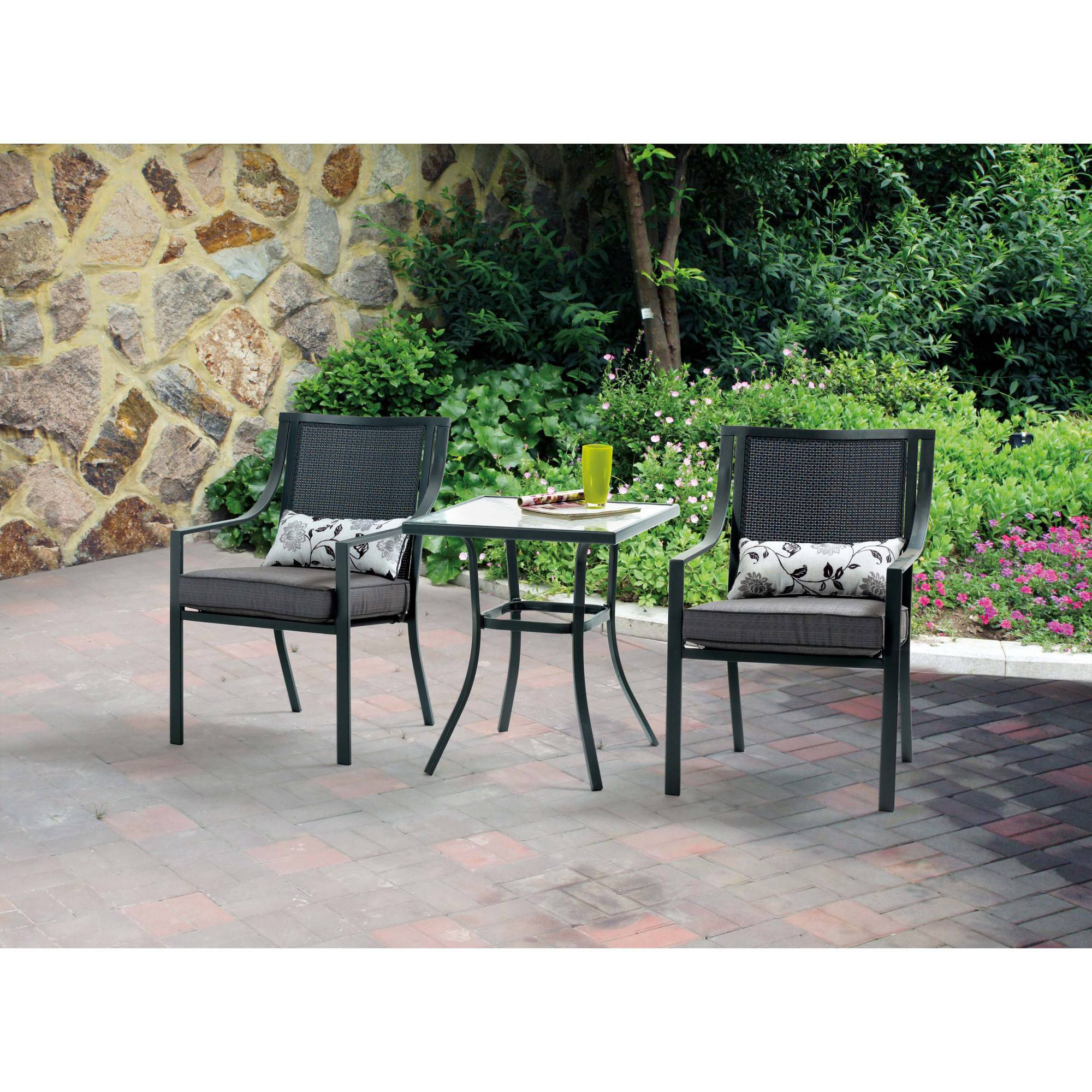 Details About 3 Piece Outdoor Weather Proof Bistro Patio Furniture Set Powder Coated Steel with size 2000 X 2000