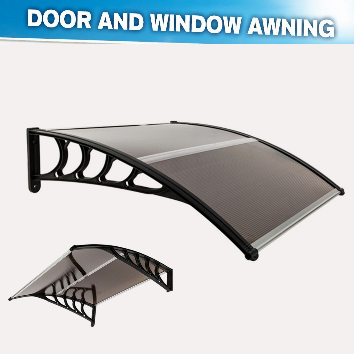 Details About 4040 Aluminum Polycarbonate Door Window Awning House Canopy Patio Uv Rain Cover throughout proportions 1200 X 1200