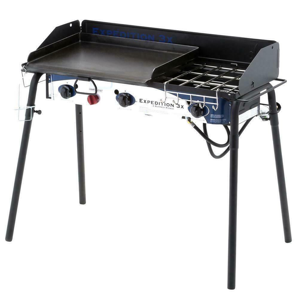 Details About Camp Chef 3 Burner Propane Grill Portable Tailgating Gas Griddle Camping Folding within sizing 1000 X 1000