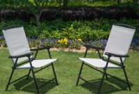 Details About Folding Patio Chair Set Of 2 Lawn Deck Chairs Metal Beige Fabric 300 Lb Capacity intended for sizing 1500 X 1500