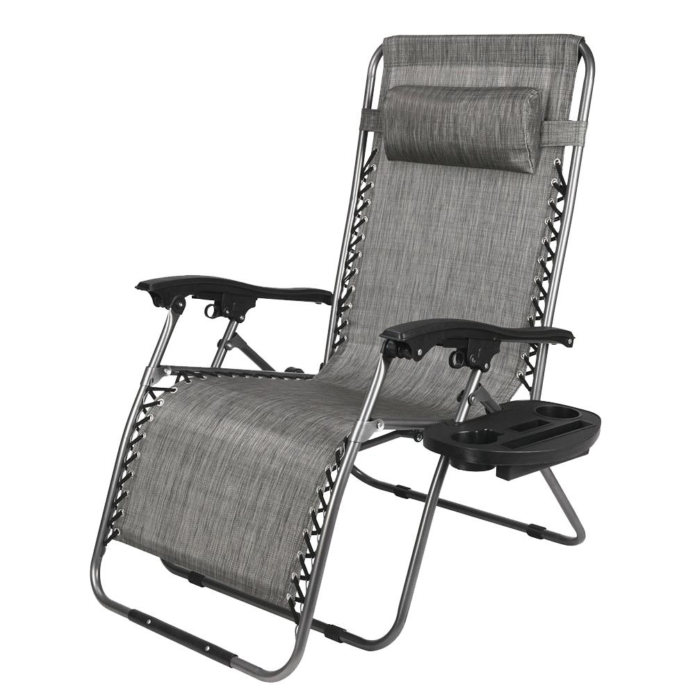 Details About Oversize Zero Gravity Outdoor Reclining Lounge Patio Chairs W Cup Holder Gray in measurements 1000 X 1000