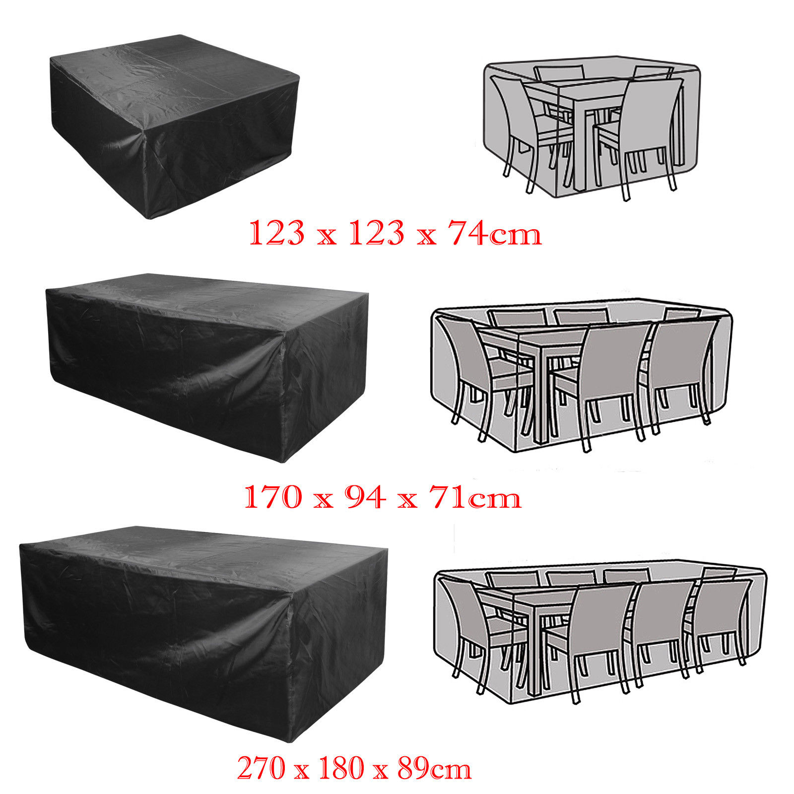 Details About Waterproof Garden Patio Furniture Cover Rectangular Outdoor Rattan Table Cover X in proportions 1600 X 1600