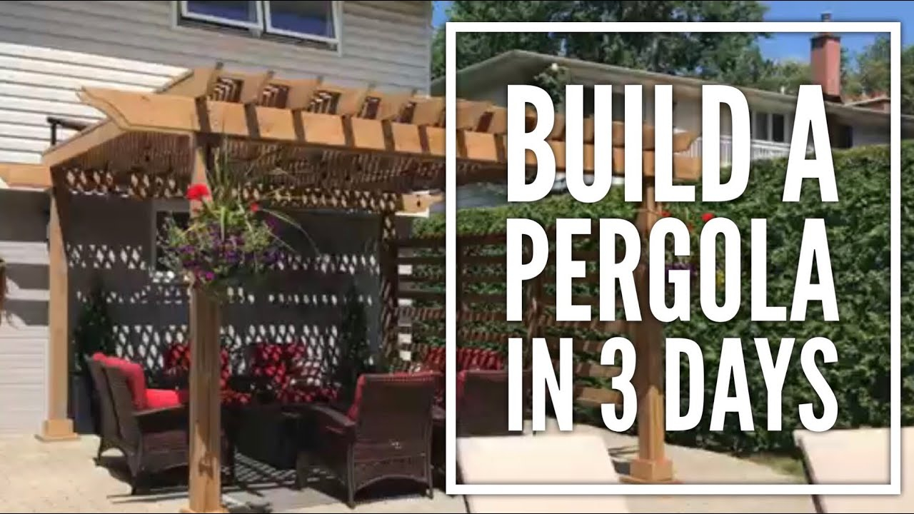 Diy Overview A Pergola On Concrete Patio In 3 Days Its Possible in dimensions 1280 X 720