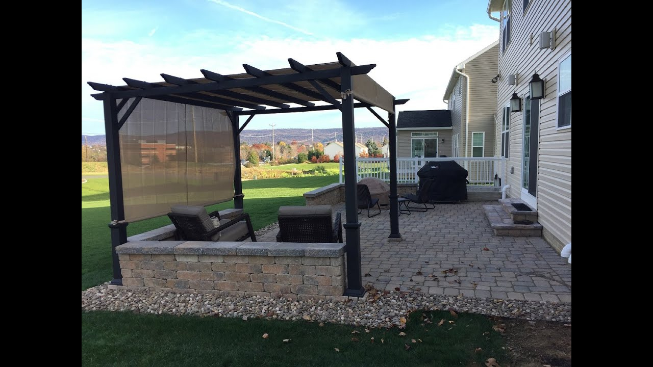 Diy Paver Patio Fire Pit Pergola Project Time Lapse intended for sizing 1280 X 720