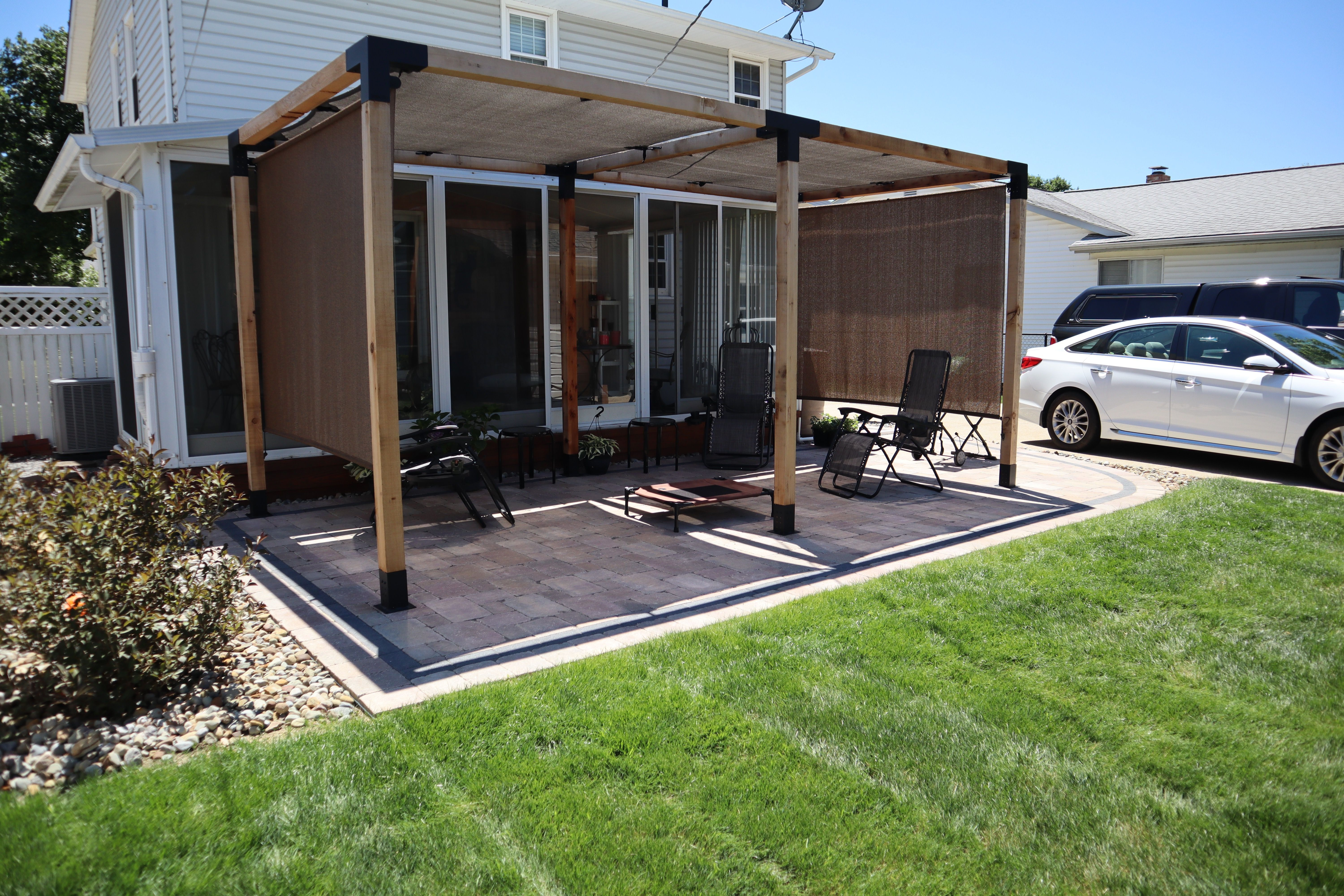 Double Pergola With Shade Sail For 4x4 Wood Posts Pergola with regard to size 6000 X 4000