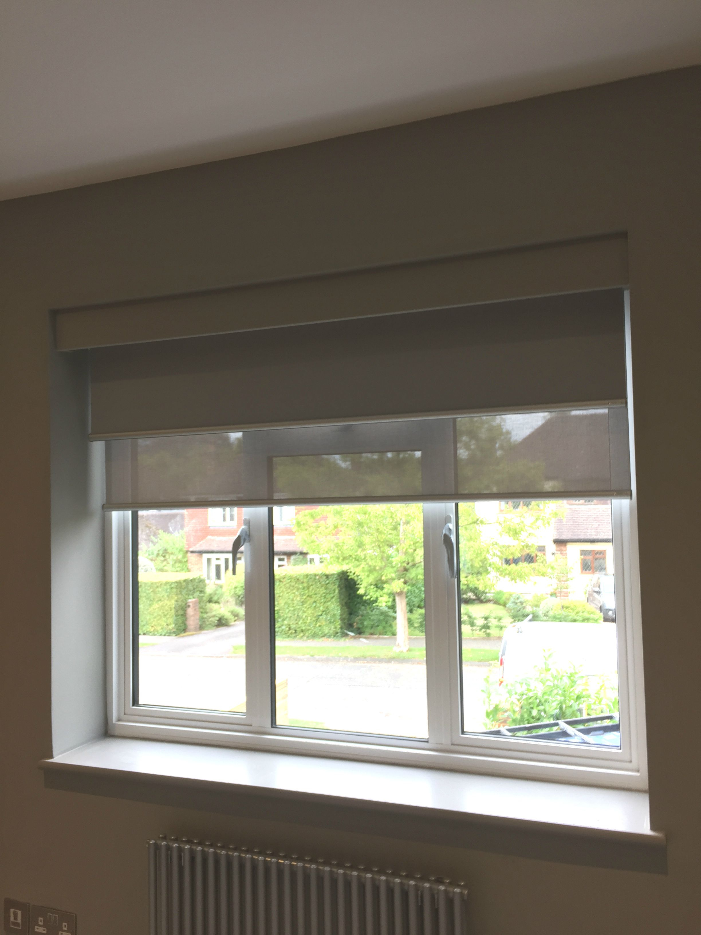 Dualdouble Roller Blinds Fitted In Bedrooms In Cobham for measurements 2448 X 3264