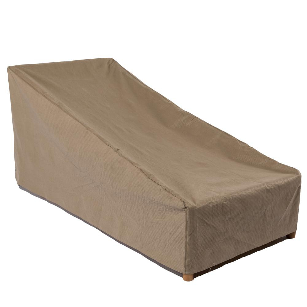 Duck Covers Essential 80 In Tan Patio Chaise Lounge Cover pertaining to size 1000 X 1000