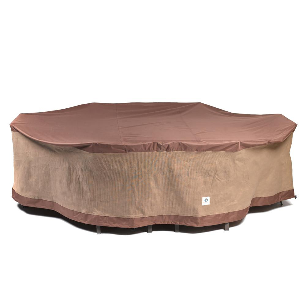 Duck Covers Ultimate 96 In L Rectangleoval Patio Table And Chair Set Cover pertaining to size 1000 X 1000