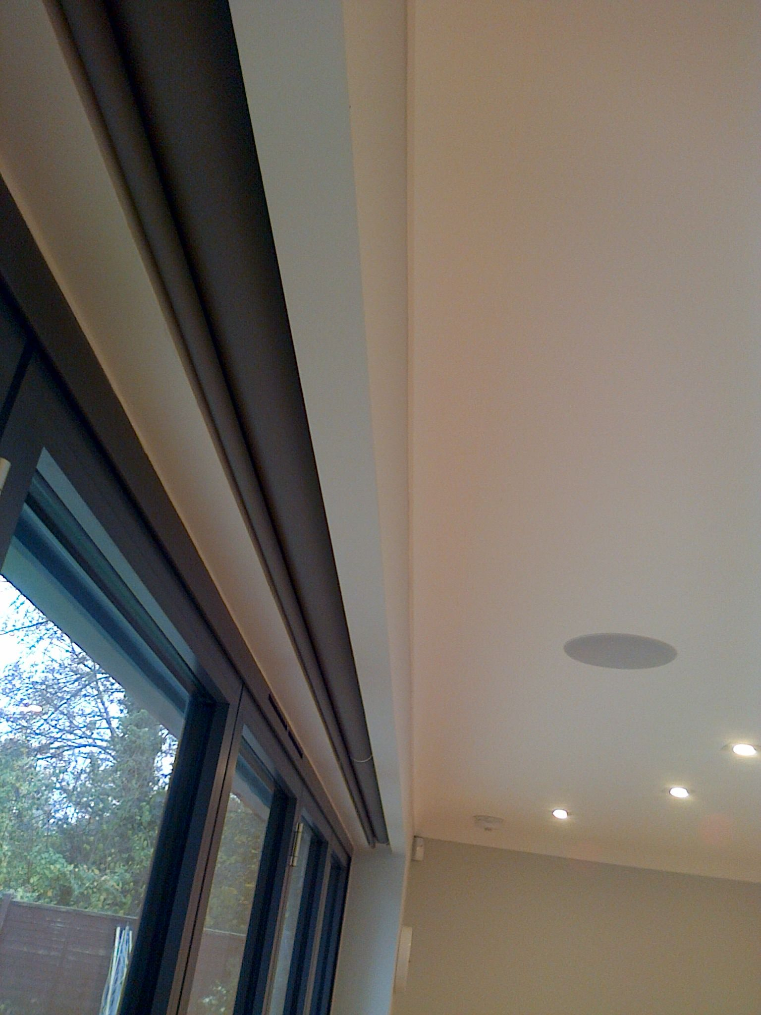 Electric Blinds Covering Bifold Doors Hidden With In A inside dimensions 1536 X 2048