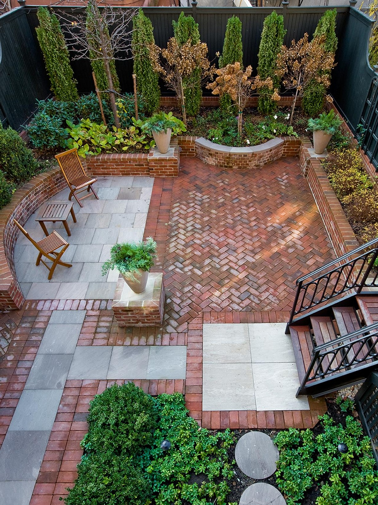 Elegant Red Brick Patio Captivating Traditional Design Also for proportions 1229 X 1639