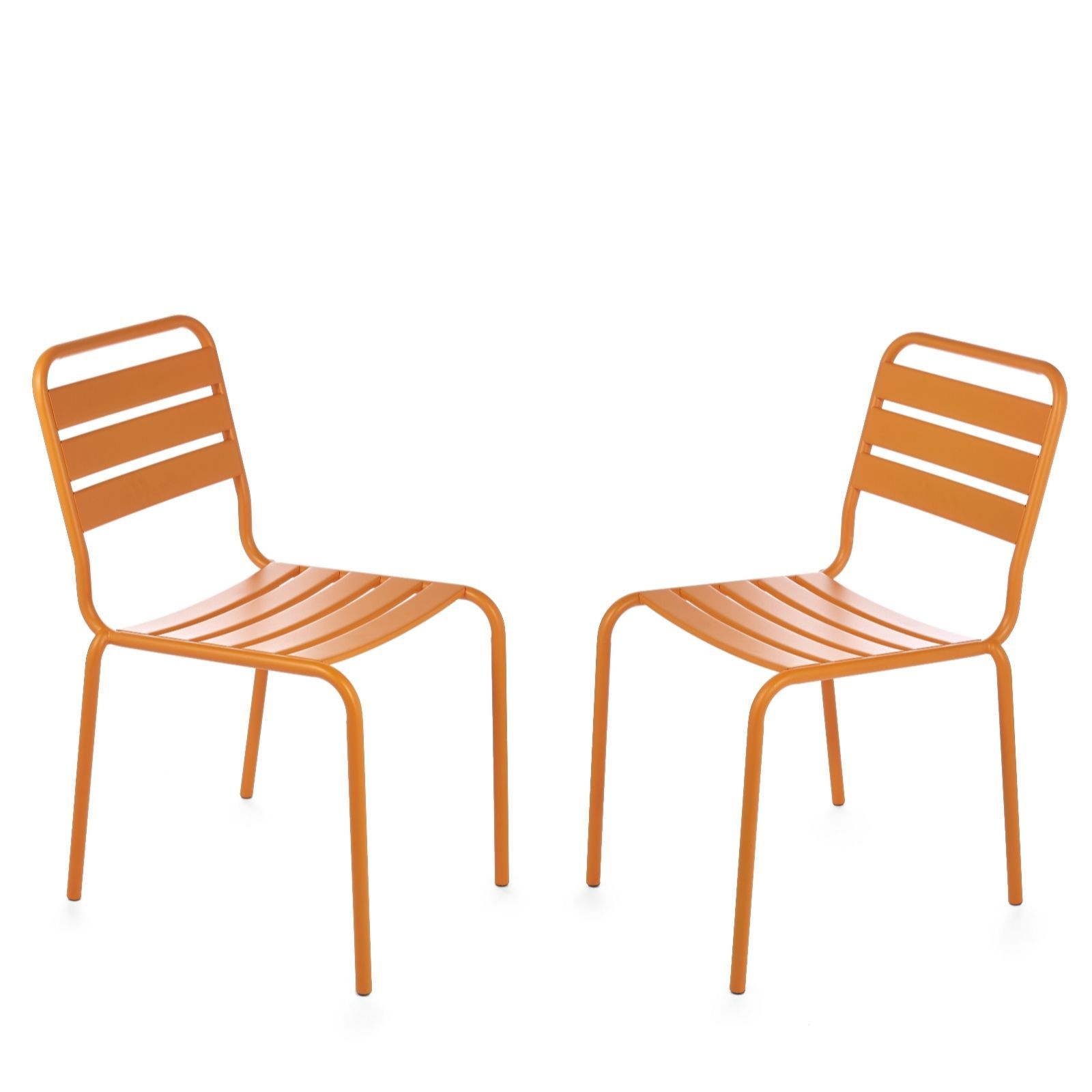 Erica Davies Set Of 2 Steel Outdoor Bistro Chairs Garden with dimensions 1600 X 1600