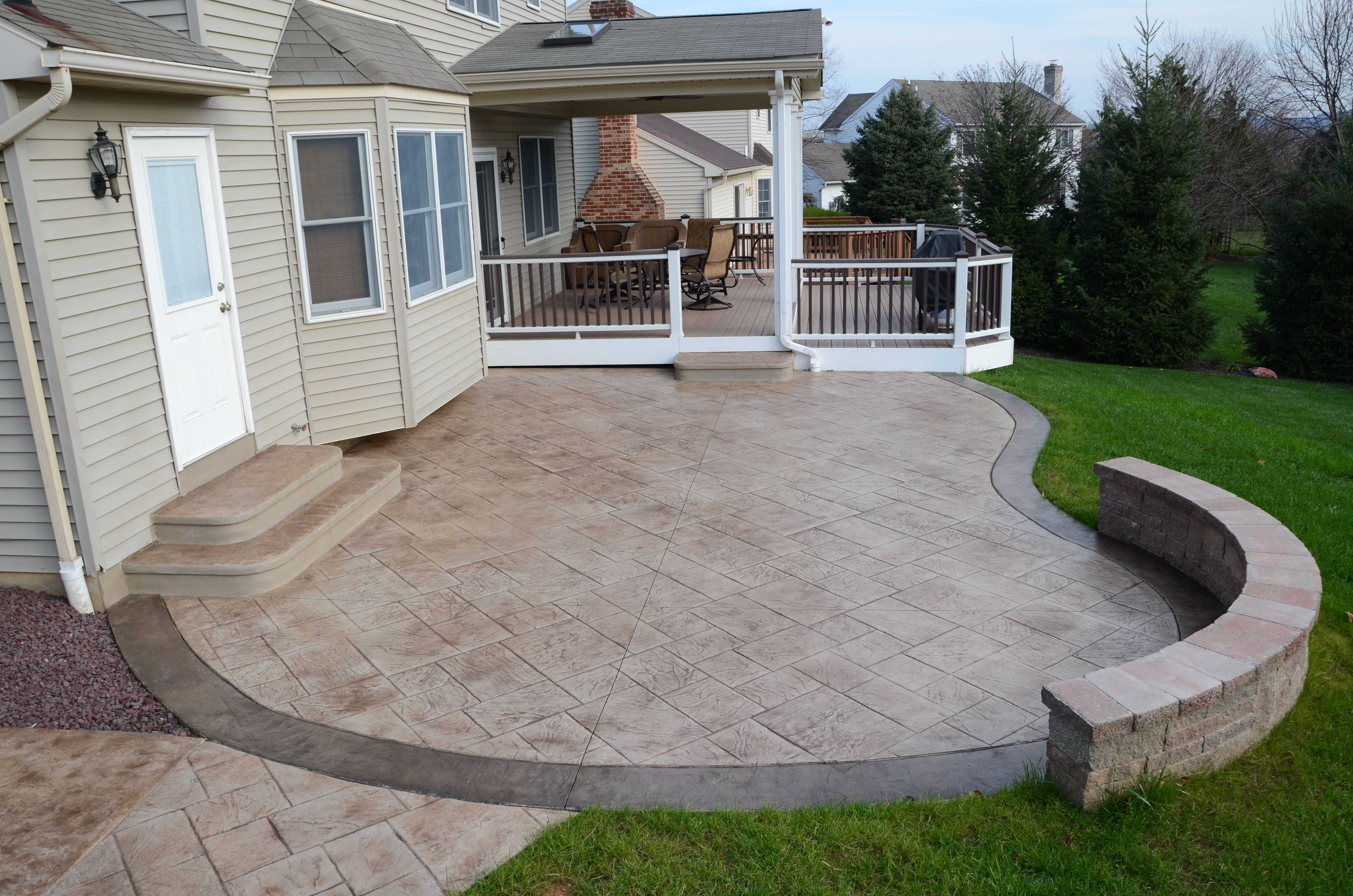 Exterior Design Using Amazing Stamped Concrete Patio For intended for sizing 4928 X 3264