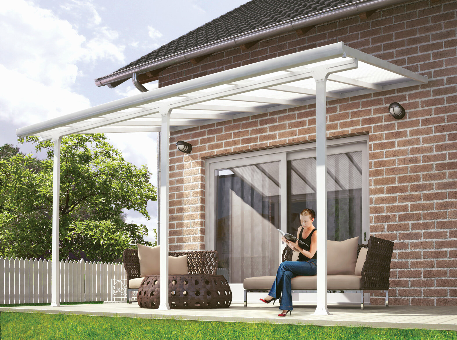 Feria 40 Ft W X 13 Ft D Patio Awning with regard to proportions 1575 X 1173