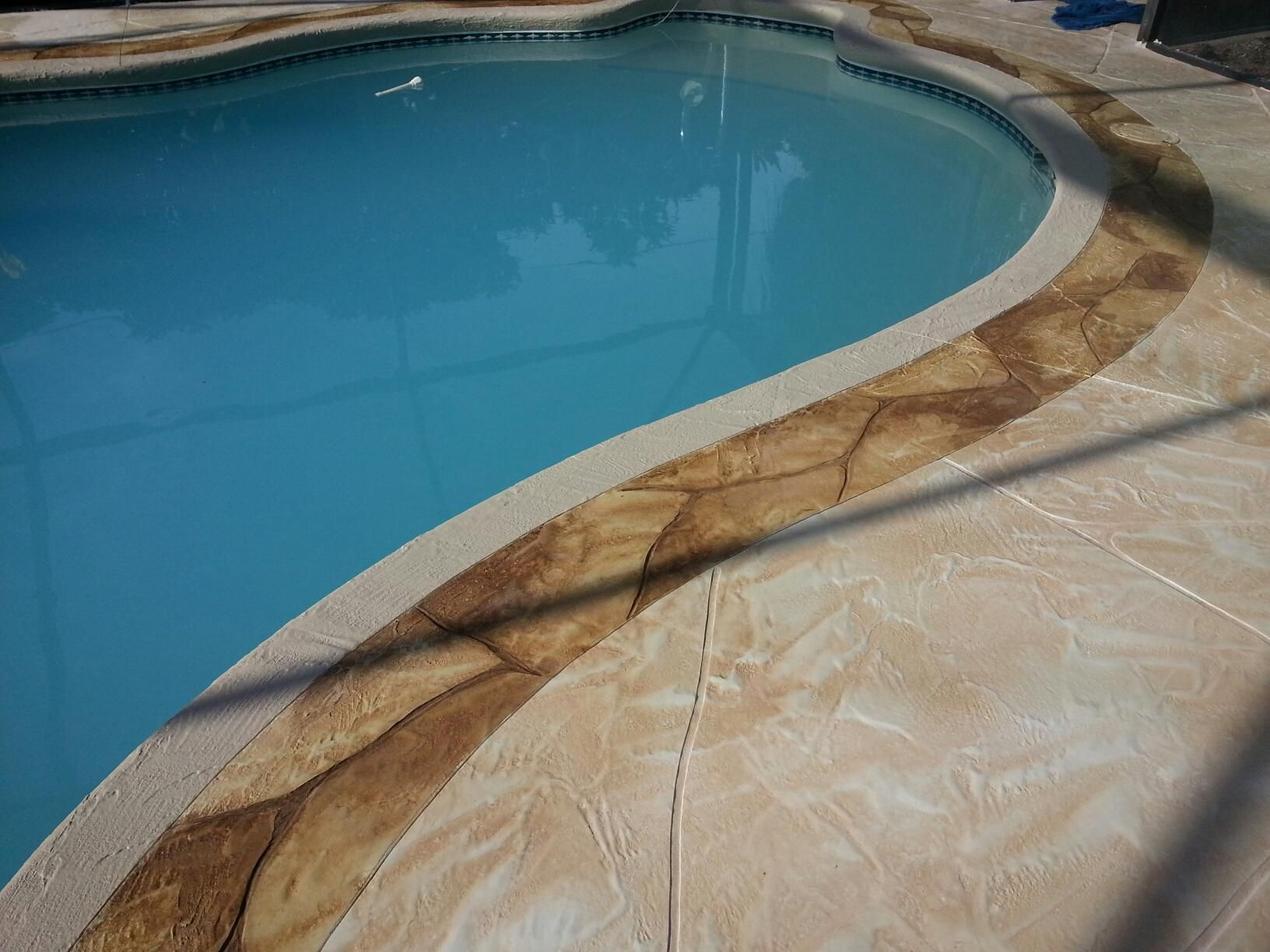 Flagstone Pool Deck With Cool White Patio In Cape Coral within size 1632 X 1224