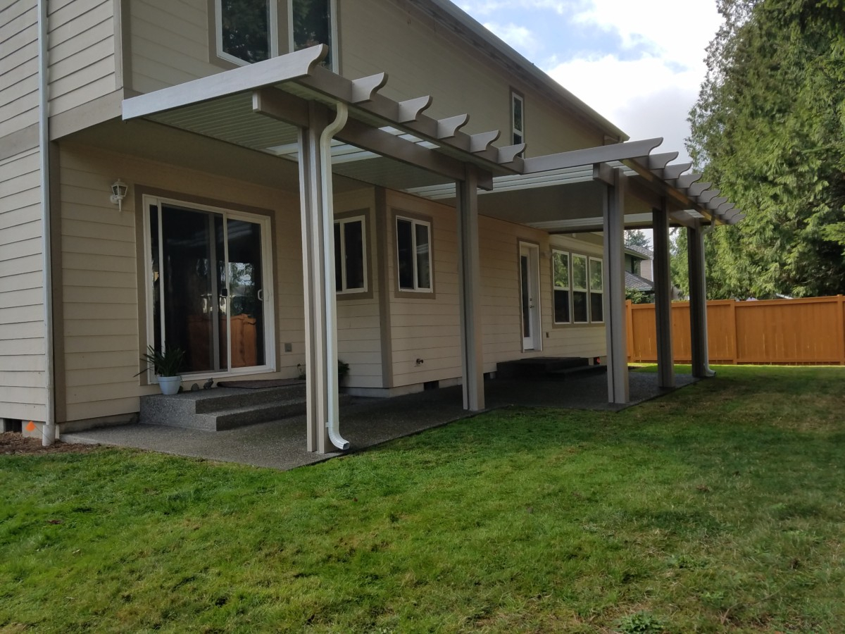 Flat Panel Patio Covers Installed In Puyallup Tacoma Enumclaw for dimensions 1200 X 900