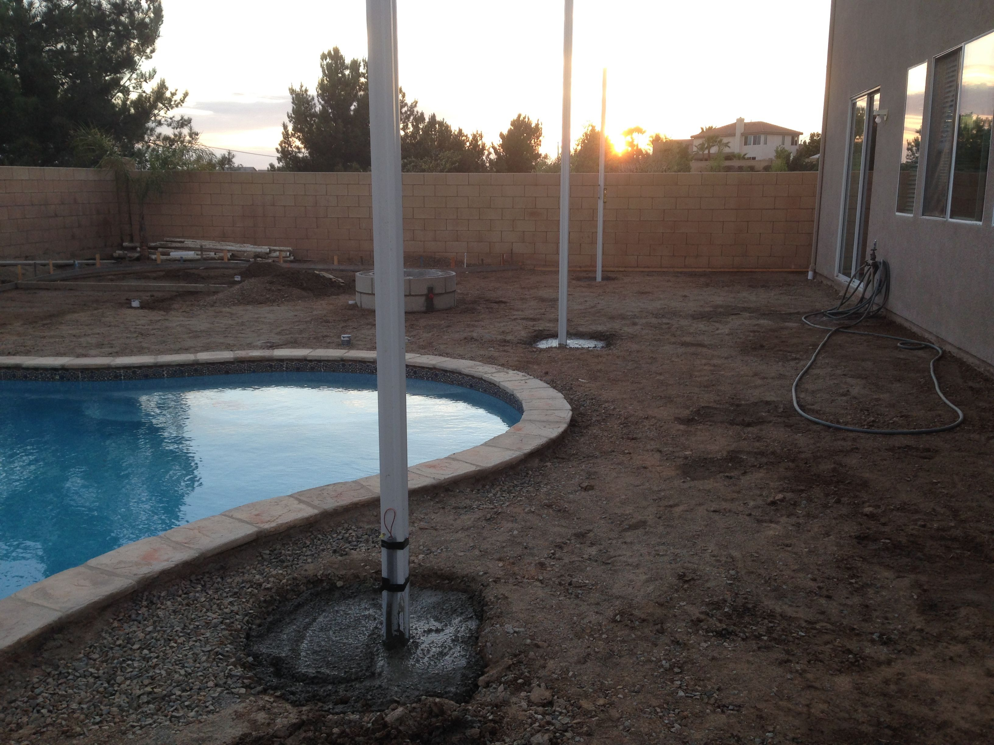 Footings Before Concrete And Alumawood Patio Cover This in sizing 3264 X 2448