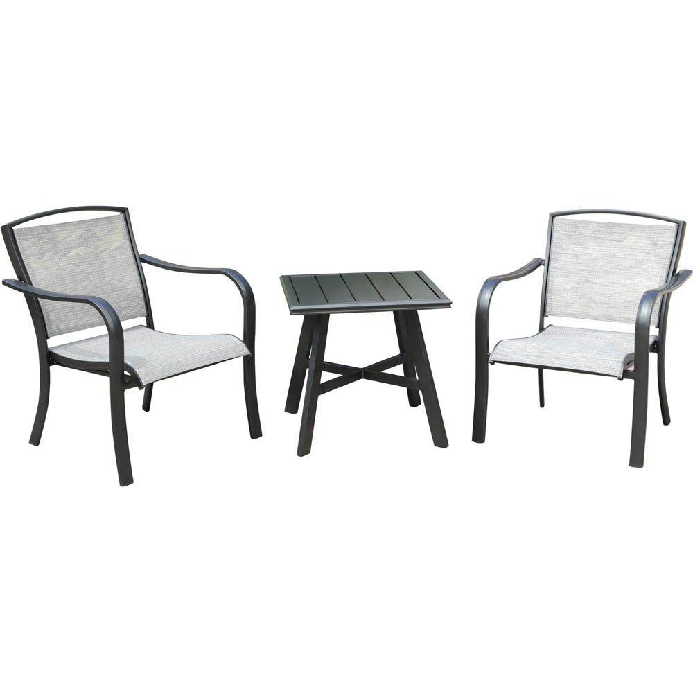 Foxhill 3 Piece Commercial Grade Patio Seating Set With 2 Sling Lounge Chairs And A 22 pertaining to size 1000 X 1000