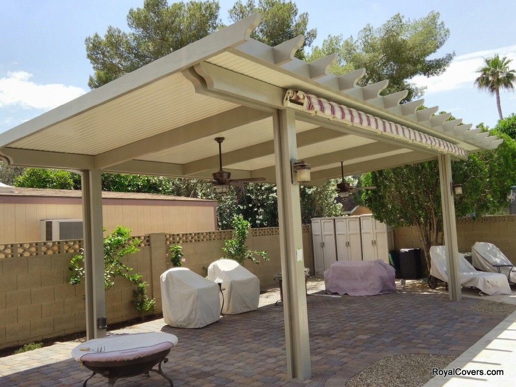 Freestanding Alumawood Solid Patio Cover Installed Royal regarding measurements 1024 X 768