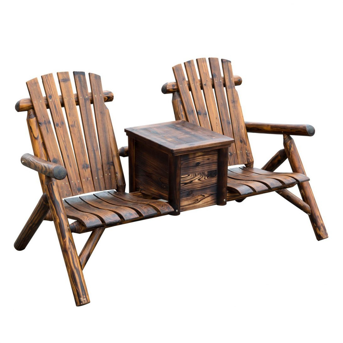 Furniture Wooden Outdoor Two Seat Adirondack Patio Chair W inside dimensions 1092 X 1092