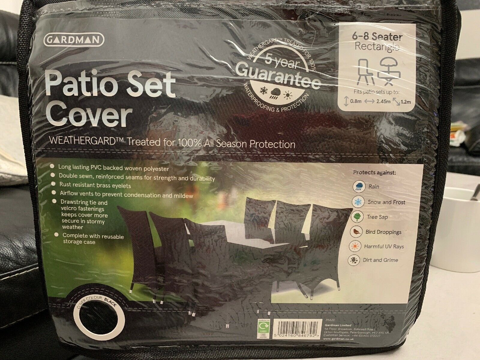 Gardman Patio Set Cover 6 8 Seater Rectangler within sizing 1600 X 1200