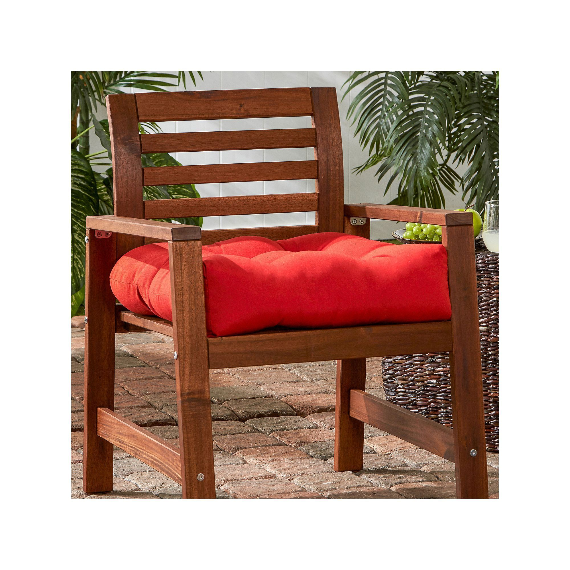 Greendale Home Fashions Outdoor Chair Cushion Red 20x20 In in measurements 2000 X 2000