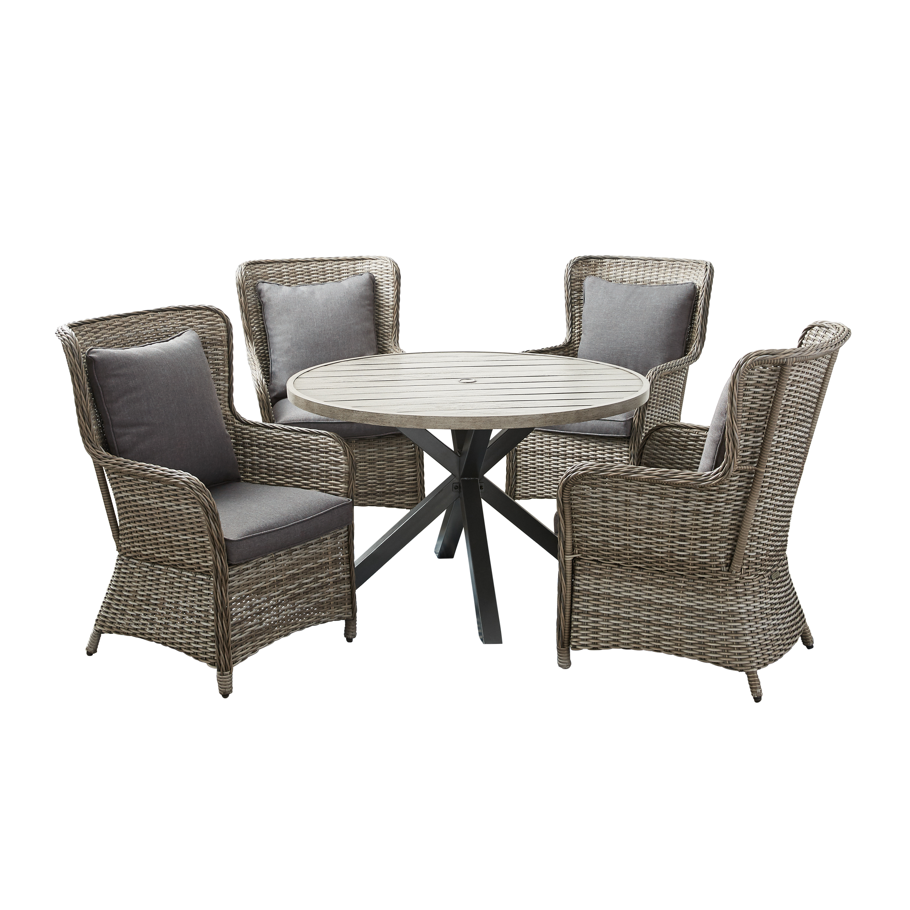 Grey Wicker Outdoor Dining Set Budapestsightseeing intended for proportions 3137 X 3137