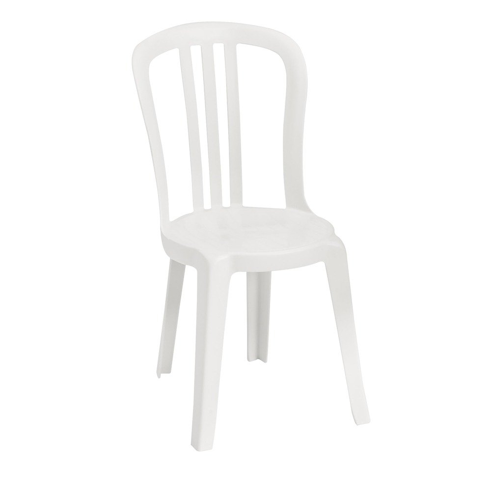 Grosfillex 32ea Miami Bistro Outdoor Patio Side Chairs White in dimensions 1000 X 1000