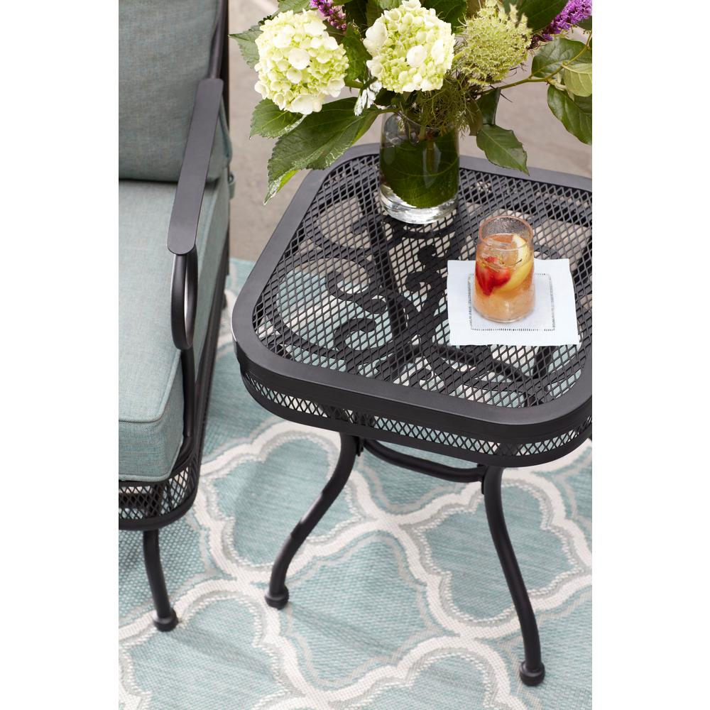 Hampton Bay Amelia Springs Square Outdoor Side Table for proportions 1000 X 1000