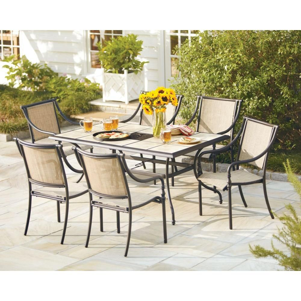 Hampton Bay Andrews 7 Piece Patio Dining Set T07f2u0q0017 At with sizing 1000 X 1000