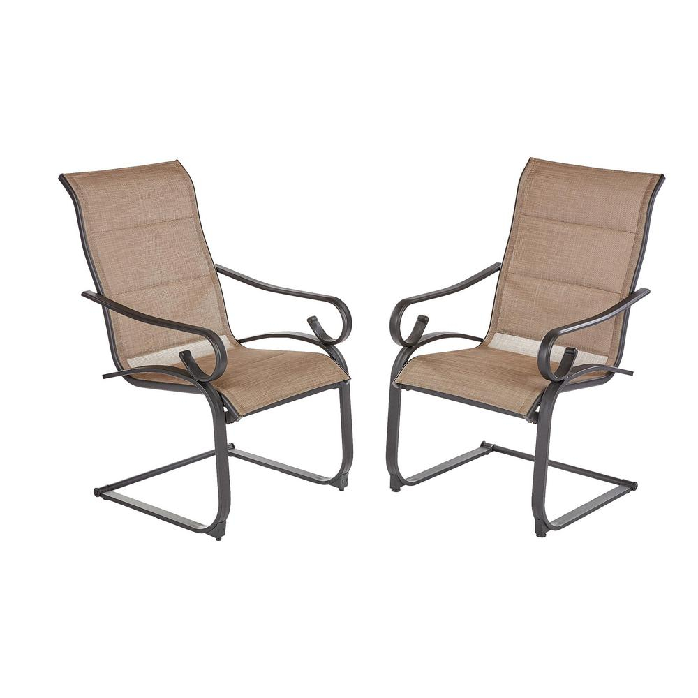 Hampton Bay Crestridge Padded Sling Spring Patio Dining with proportions 1000 X 1000