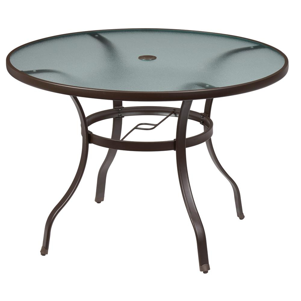 Hampton Bay Mix And Match Round Metal Outdoor Dining Table pertaining to sizing 1000 X 1000