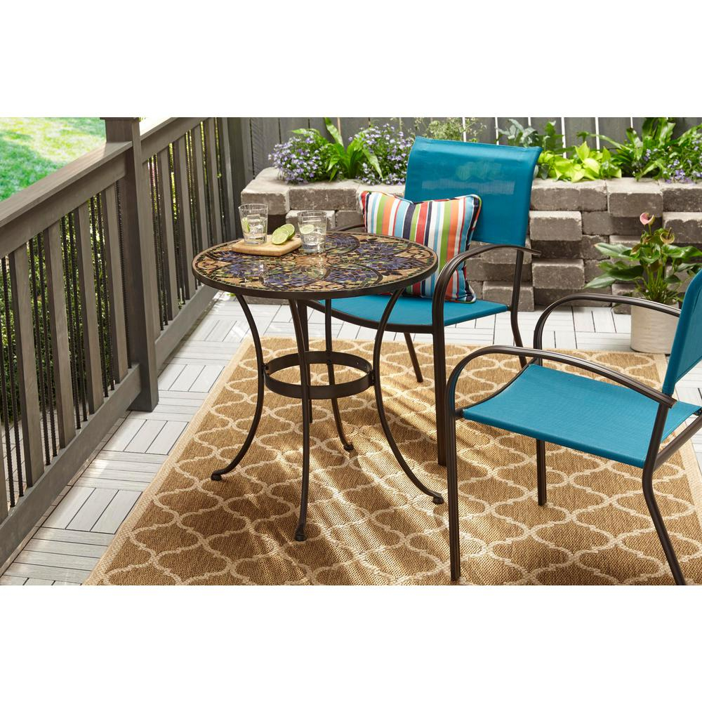 Hampton Bay Mix And Match Stackable Sling Outdoor Dining Chair In Emerald Coast in size 1000 X 1000