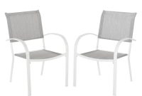 Hampton Bay Mix And Match White Stackable Sling Outdoor Dining Chair In Wet Cement 2 Pack in measurements 1000 X 1000