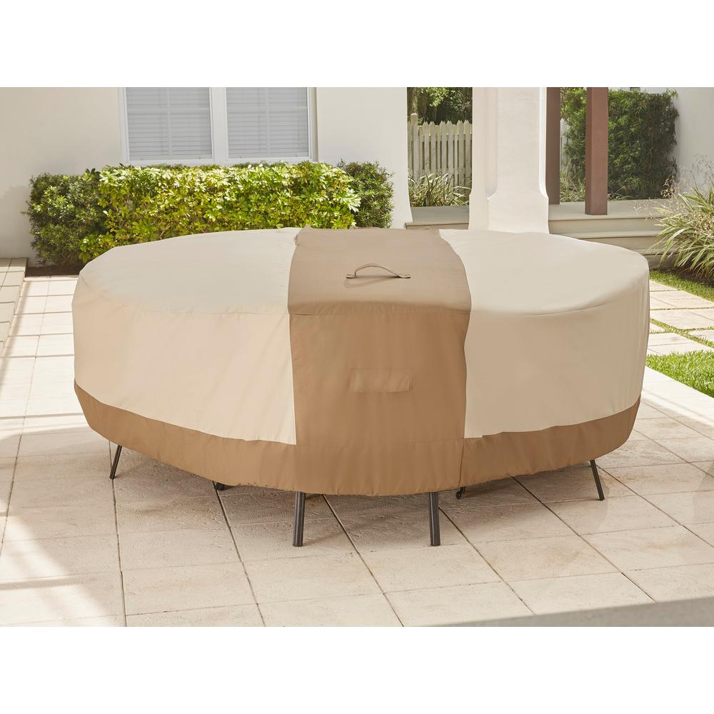 Hampton Bay Round Table Outdoor Patio With Chair Cover in measurements 1000 X 1000