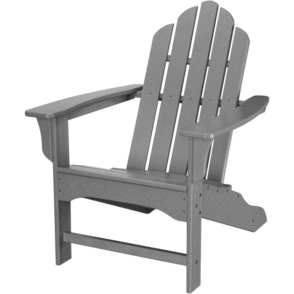 Hanover All Weather Grey Plastic Outdoor Adirondack Chair within measurements 1000 X 1000