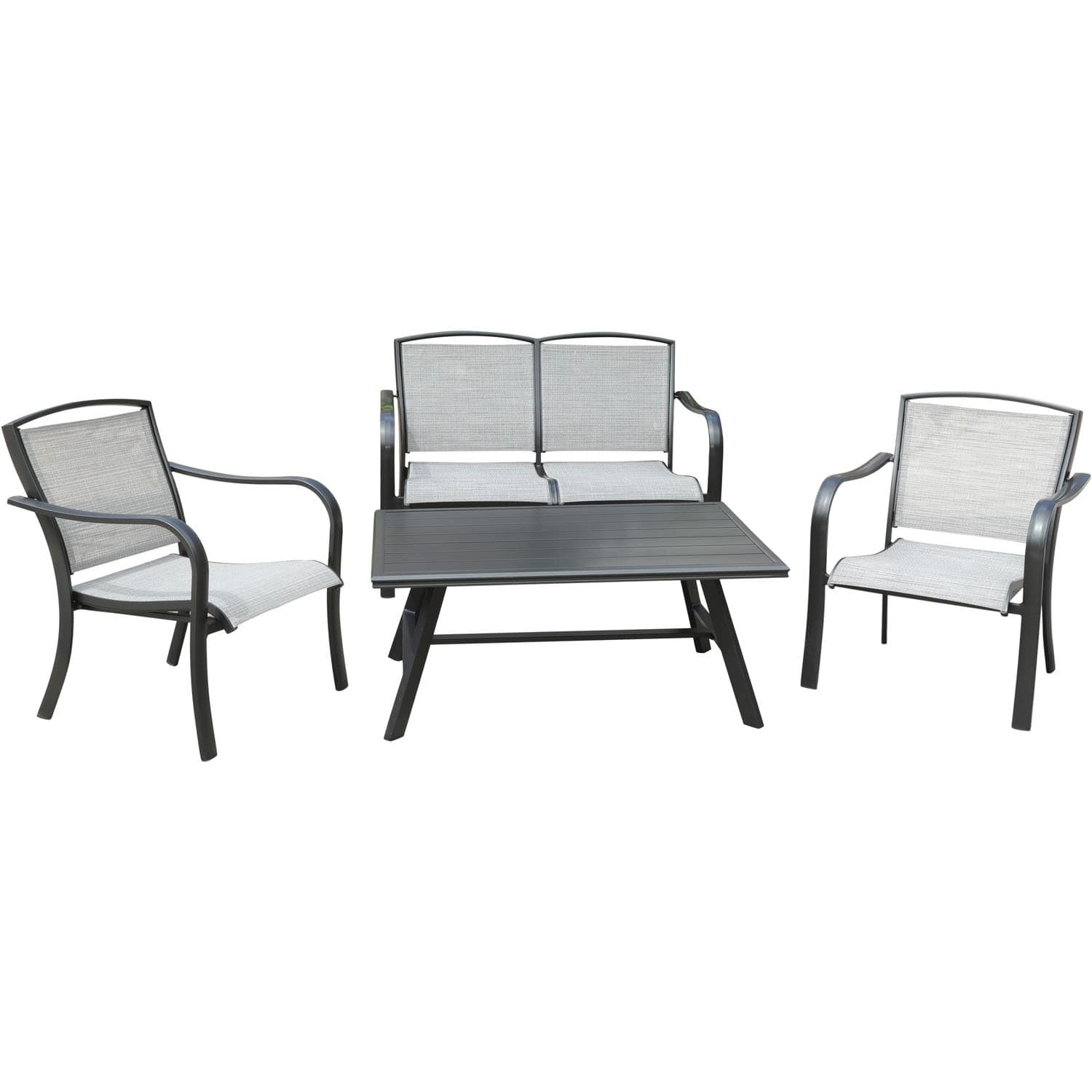 Hanover Foxhill 4 Piece Commercial Grade Patio Seating Set intended for dimensions 1500 X 1500