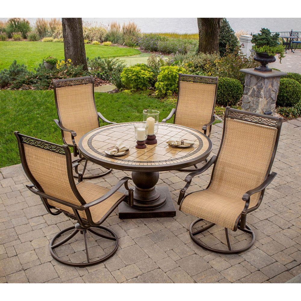 Hanover Monaco 5 Piece Patio Outdoor Dining Set intended for size 1000 X 1000