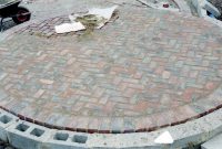 Herringbone Brick Laid In Circular Brick Patio Edges With regarding sizing 2437 X 1693